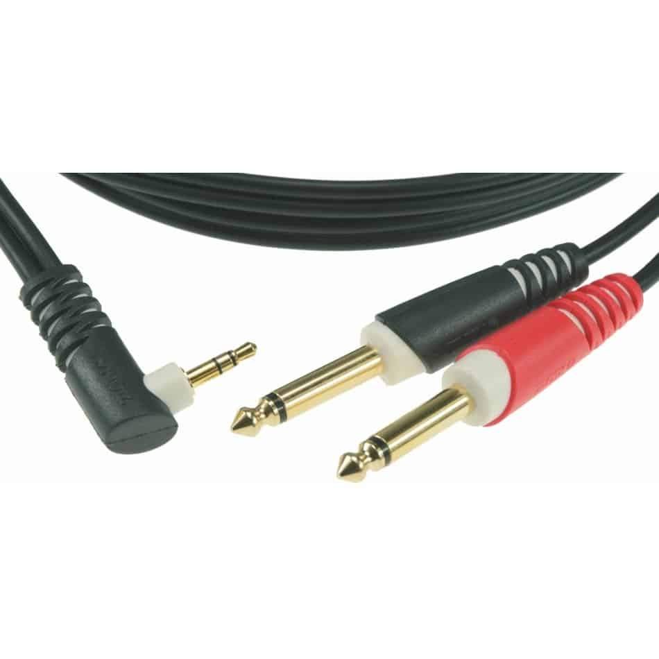 Klotz AY50200 2m Y cable 3.5 mm TRS 2x1/4"