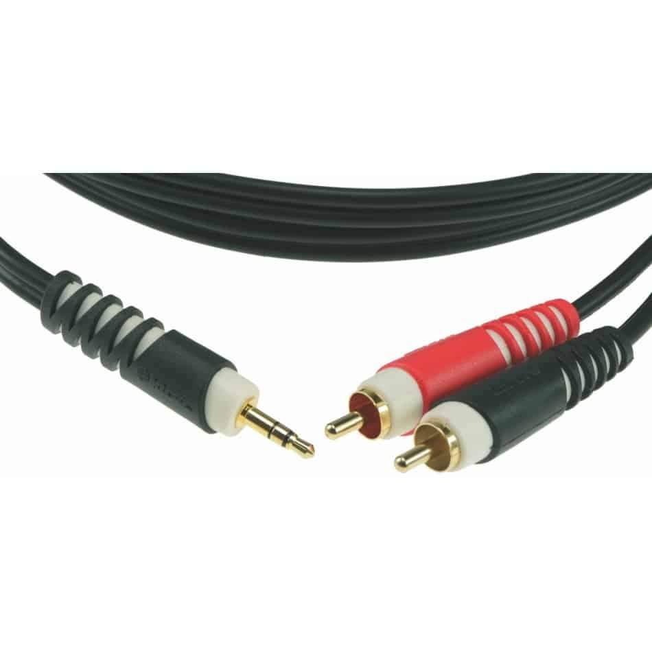 Klotz AY07200 2m Y cable Mini Jack 3.5mm 2xRCA