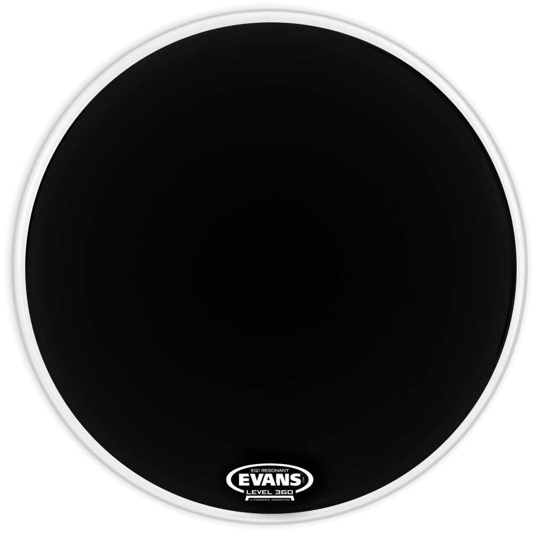 Evans EQ1 20" Resonant Black Bass Drum Head
