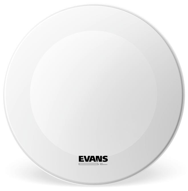 Evans EQ3 Resonant Coated White No Port 20" Bass Drum Head