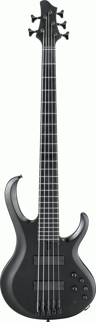 Ibanez Iron Label BTB625EX 5 String Bass in Black Flat