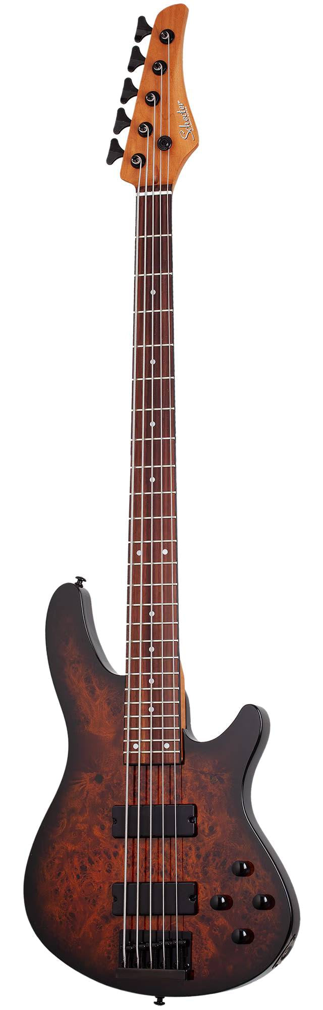 Schecter C-5 Standard Bass Guitar in Tobacco Burl