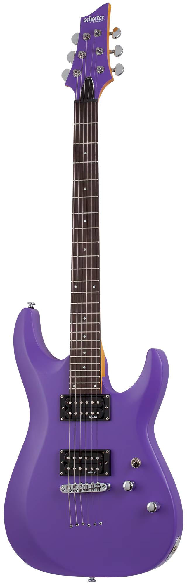 Schecter C-6 Deluxe Electric Guitar in Satin Purple