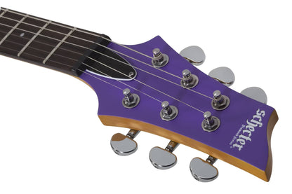 Schecter C-6 Deluxe Electric Guitar in Satin Purple