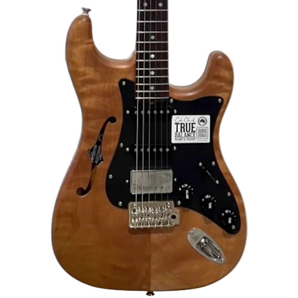 Cole Clark HB Hollow Baby, HSS, Tortoise Shell Pickguard in Natural