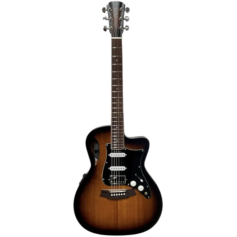 Cole Clark Studio TL1EC HSS SUN Electric Acoustic Guitar in Mahogany