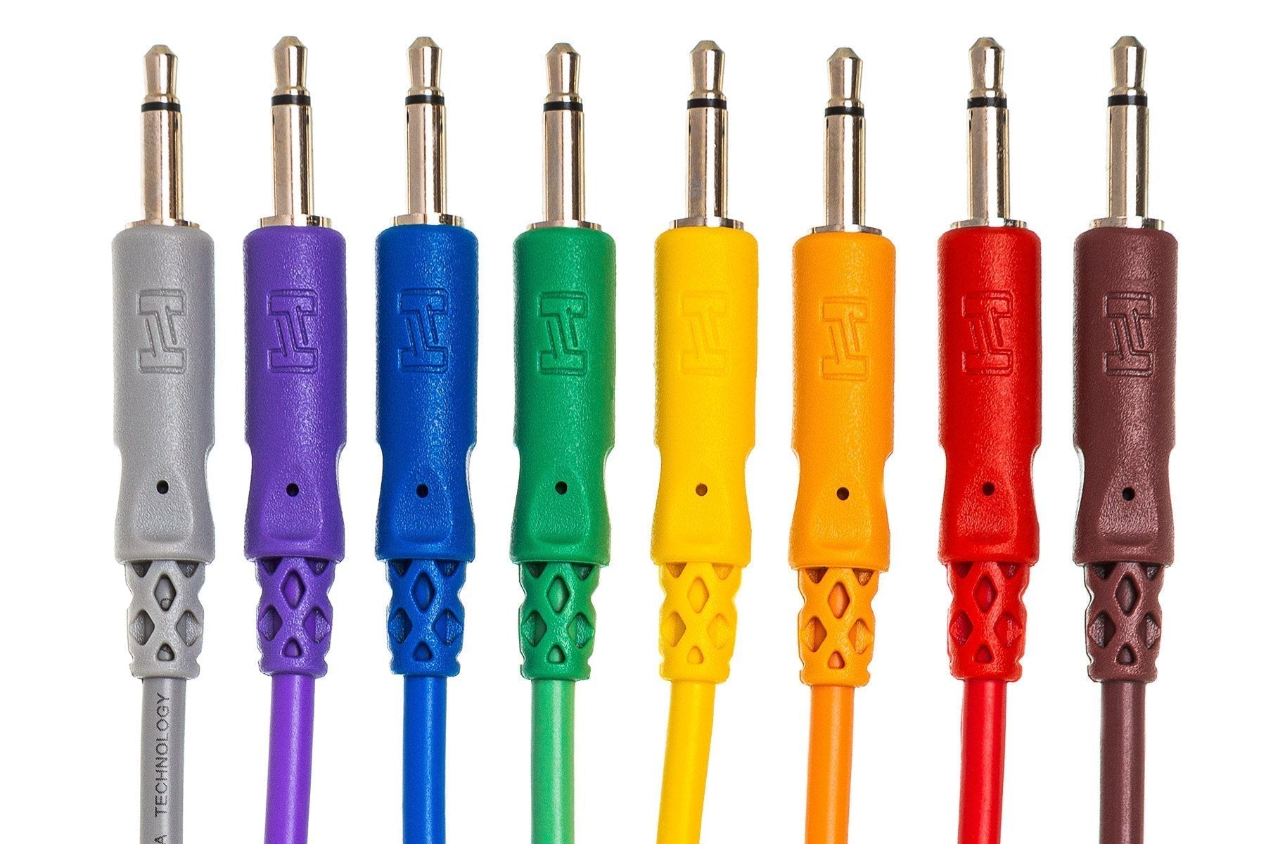 Hosa CMM830 3.5mm TS to Same Unbalanced Patch Cables 8 Pack 1ft