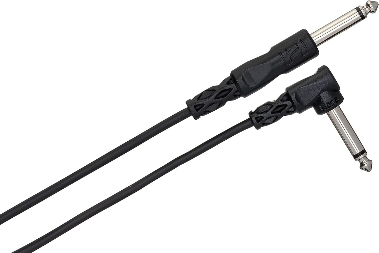 Hosa CPP110R 1/4 in TS to Right Angle 1/4 in TS Unbalanced Interconnect 10 ft
