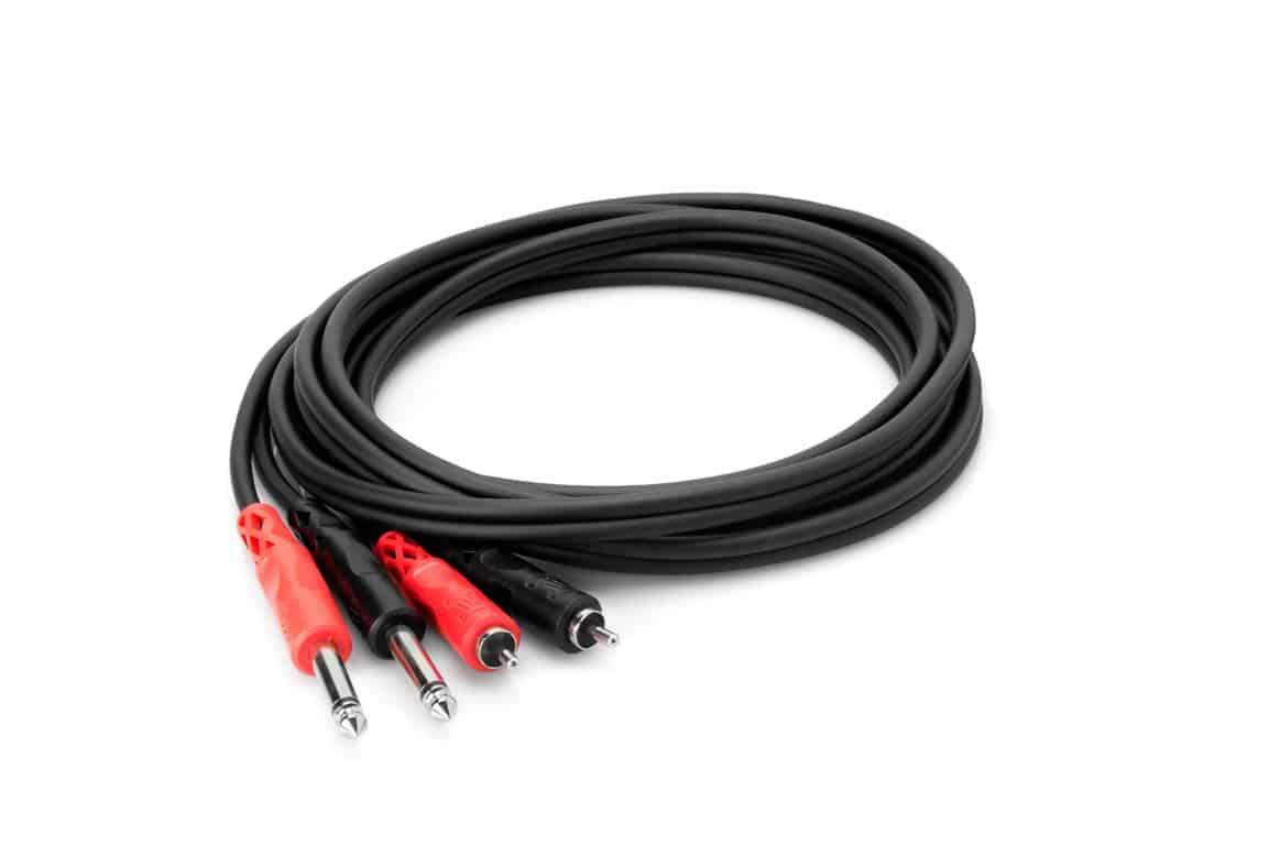 HOSA Dual Cable 1/4" TS RCA