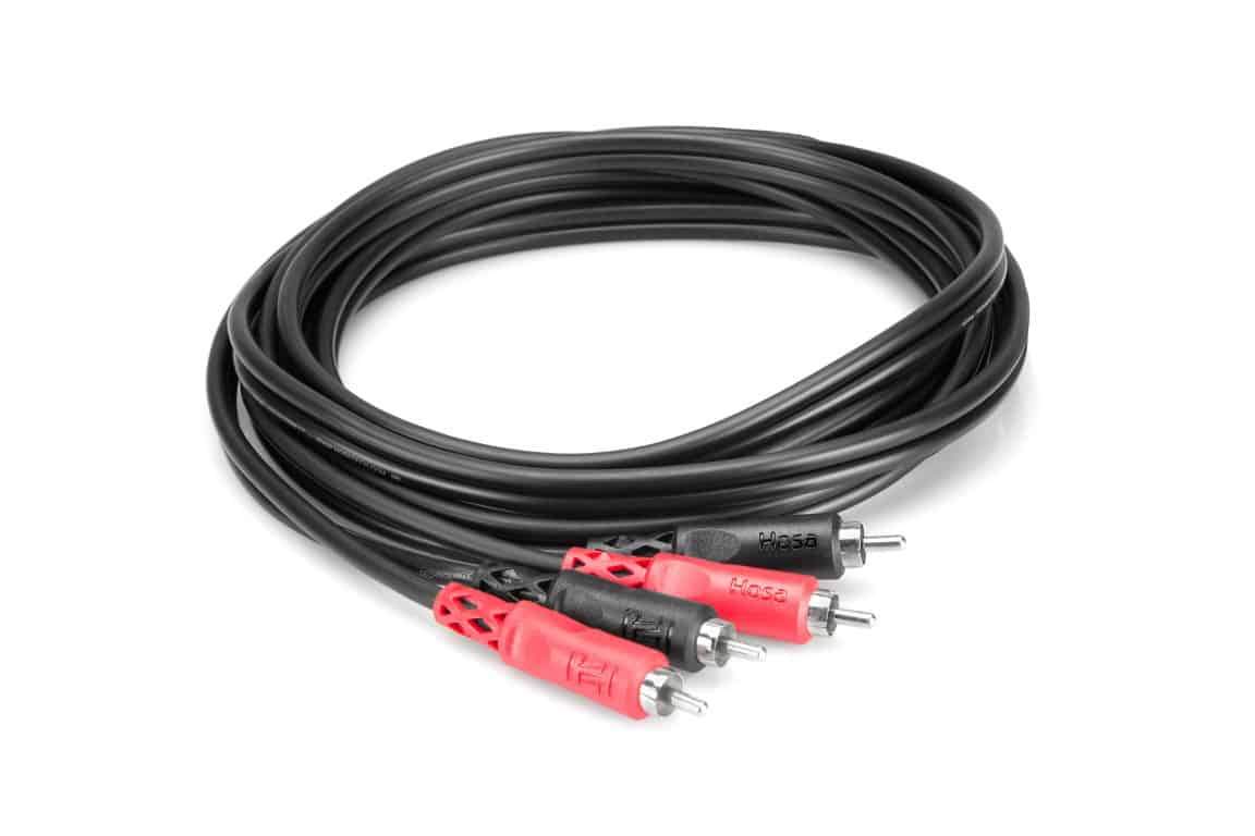 HOSA CRA201 Stereo Interconnect Dual Cable RCA to RCA 1M