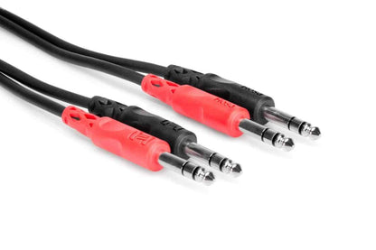 HOSA CSS201 Stereo Interconnect Dual Cable 1/4" TRS to Same