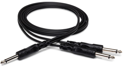 HOSA CYP103 Y Cable 1/4" TS to Dual 1/4" TS