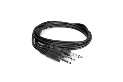 HOSA CYP103 Y Cable 1/4" TS to Dual 1/4" TS