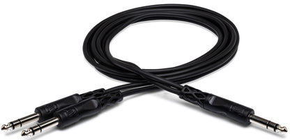 HOSA CYS103 Y Cable 1/4" TRS to Dual 1/4" TRS 3Ft