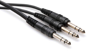 HOSA CYS103 Y Cable 1/4" TRS to Dual 1/4" TRS 3Ft