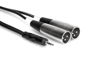 HOSA CYX403M Stereo Breakout 3.5 mm TRS to Dual XLR3M 3M