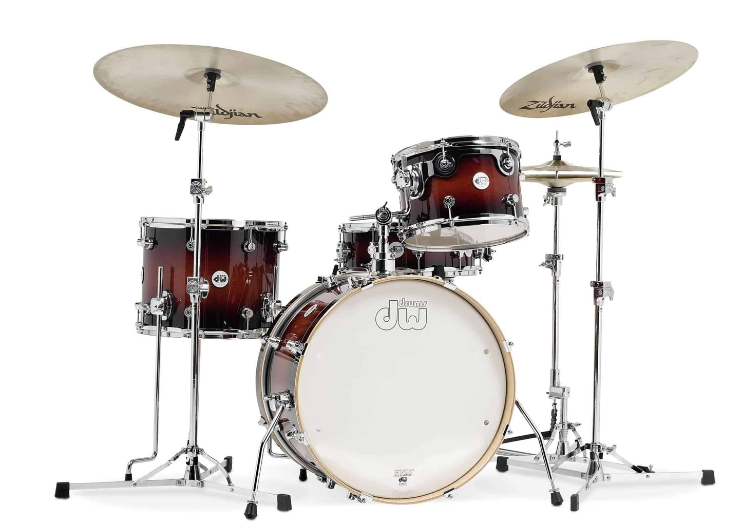 DW Design Frequent Flyer BD20 4 Piece Drum Kit in Cherry Stain