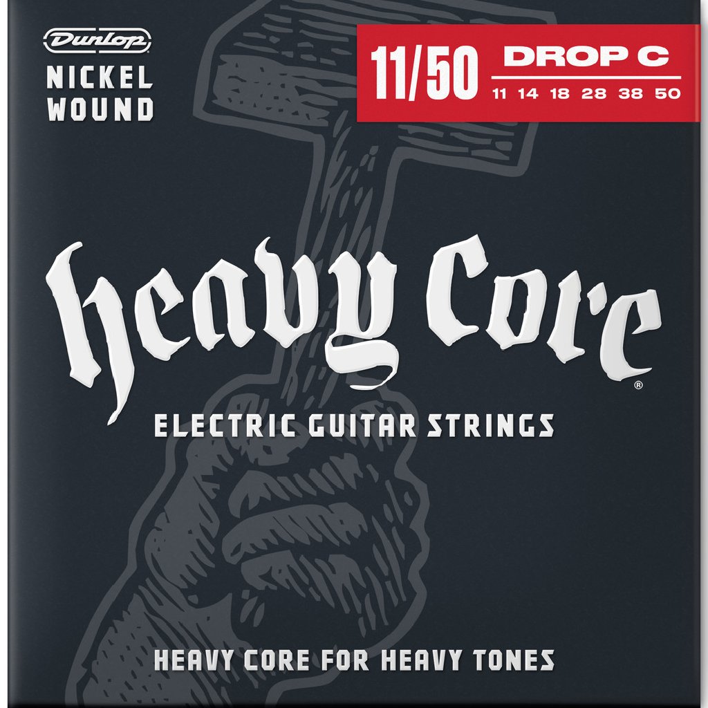 Jim Dunlop Heavy Core Nickel Wound Guitar Strings 11-50 Gauge