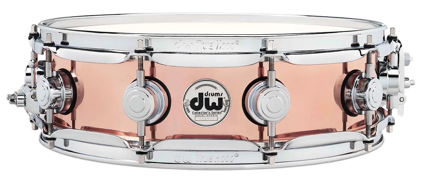 DW Collectors Series 4" x 14" Polished Copper Snare Drum