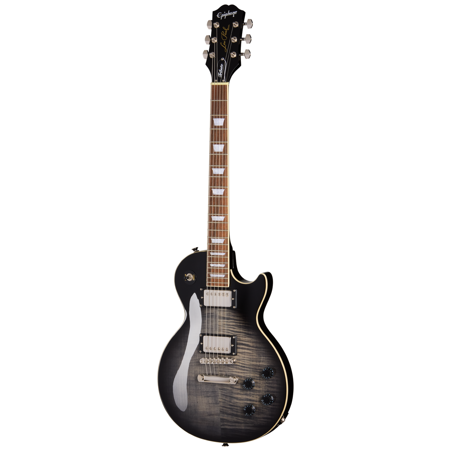 Epiphone Les Paul Tribute Plus Electric Guitar in Transparent Ebony Burst