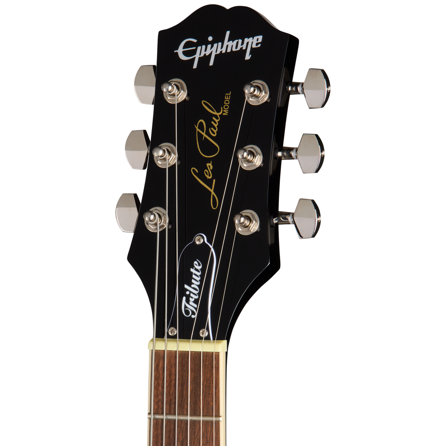 Epiphone Les Paul Tribute Plus Electric Guitar in Transparent Ebony Burst