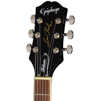 Epiphone Les Paul Tribute Plus Electric Guitar in Transparent Ebony Burst
