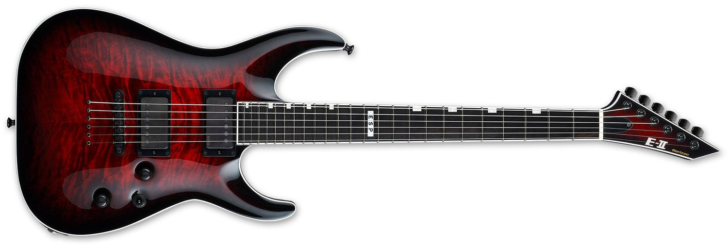 ESP E II Horizon NT II Electric Guitar in See Thru Black Cherry Sunburst