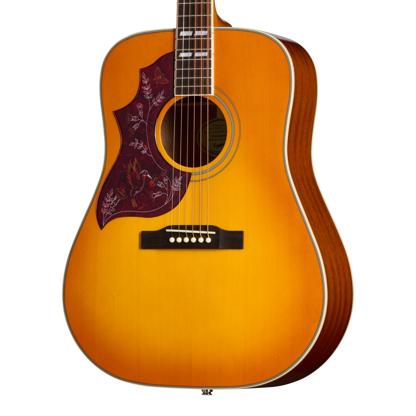 Epiphone Hummingbird Studio Left Handed Acoustic Guitar in Heritage Cherry Sunburst