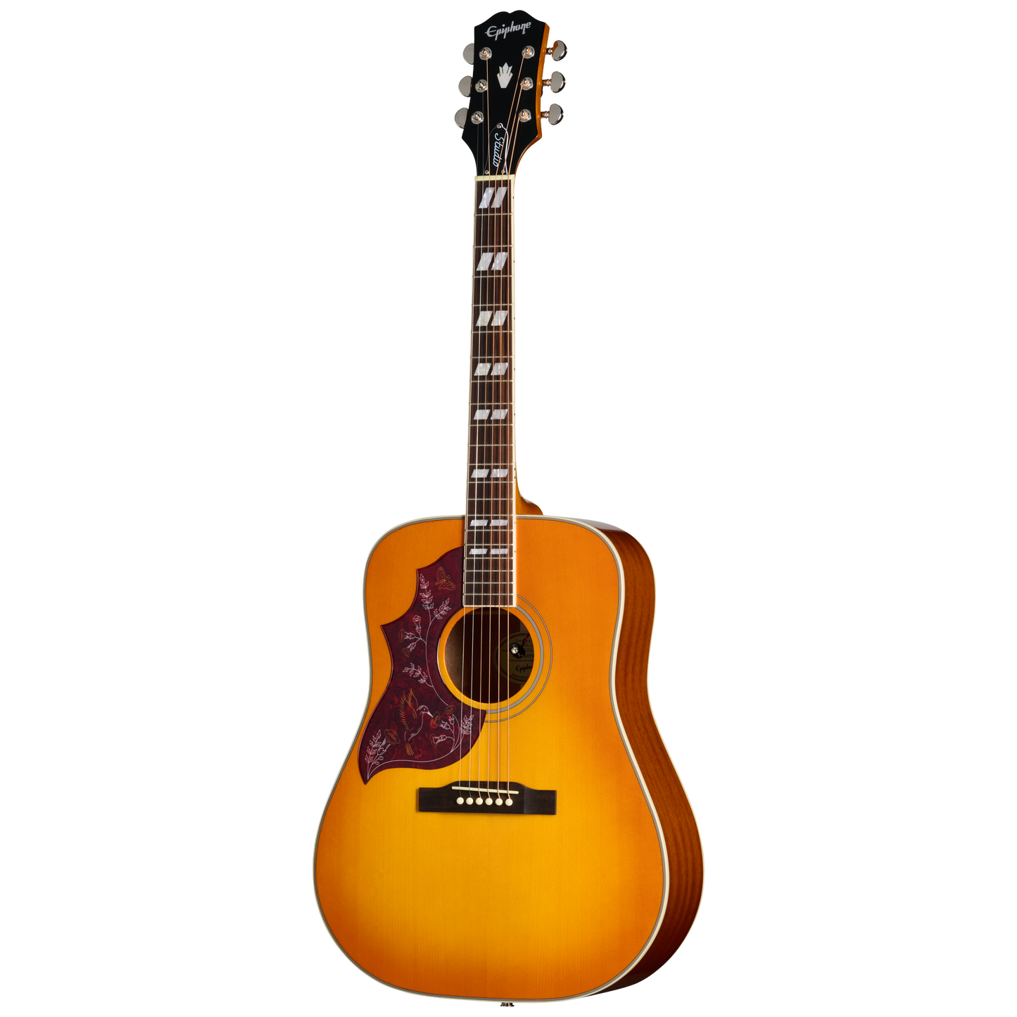 Epiphone Hummingbird Studio Left Handed Acoustic Guitar in Heritage Cherry Sunburst