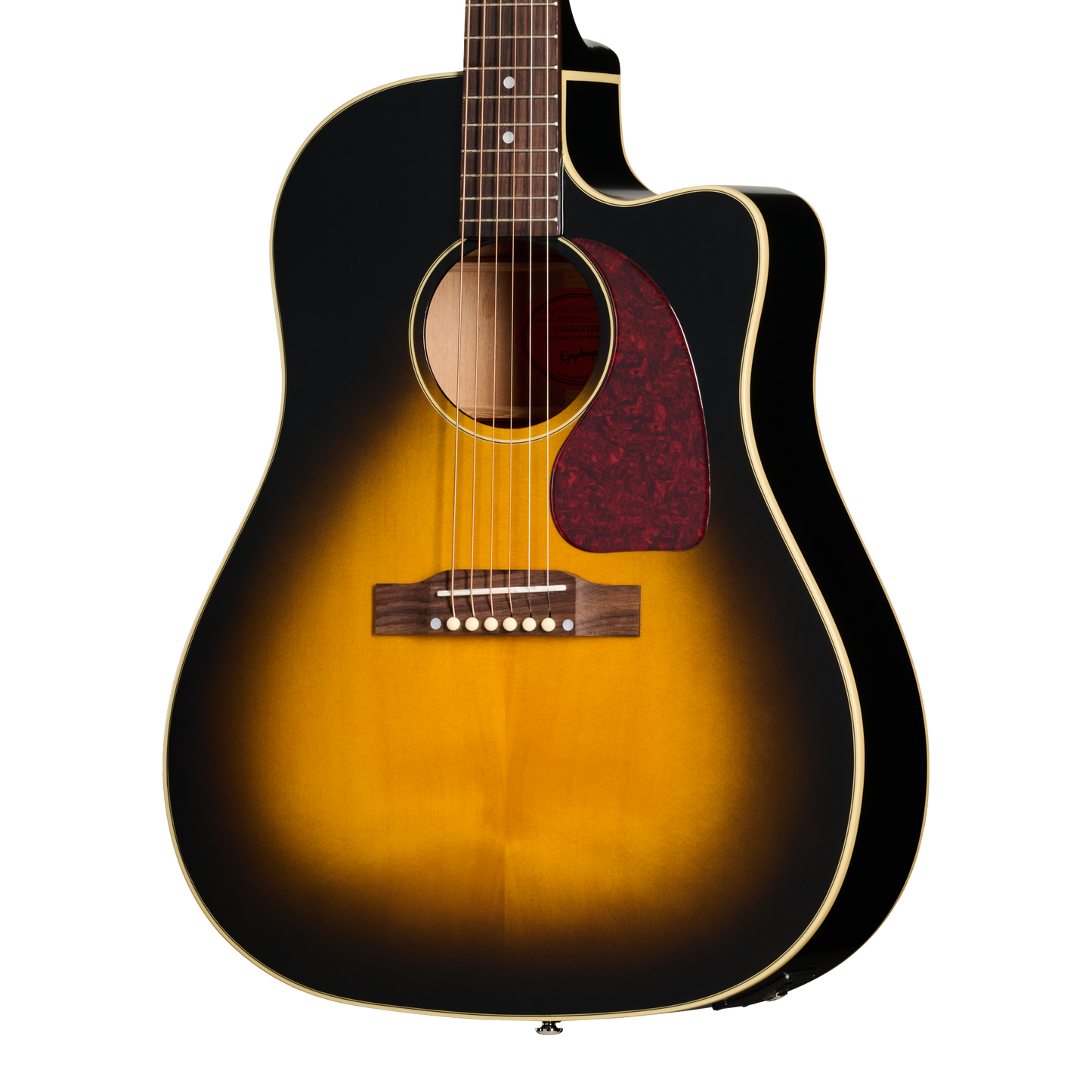 Epiphone J-45 Standard EC Acoustic Electric Guitar in Vintage Sunburst