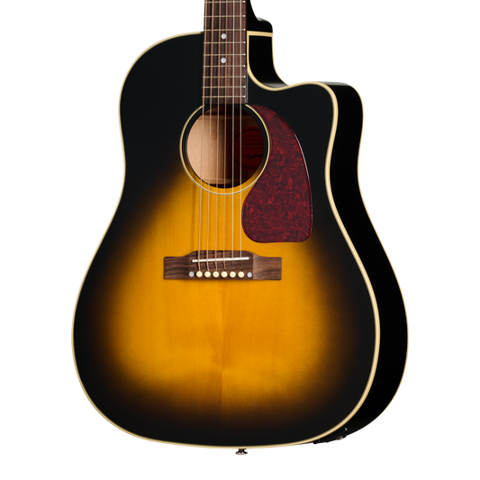 Epiphone J-45 Standard EC Acoustic Electric Guitar in Vintage Sunburst