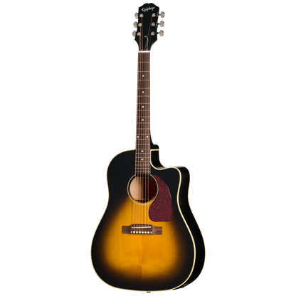Epiphone J-45 Standard EC Acoustic Electric Guitar in Vintage Sunburst