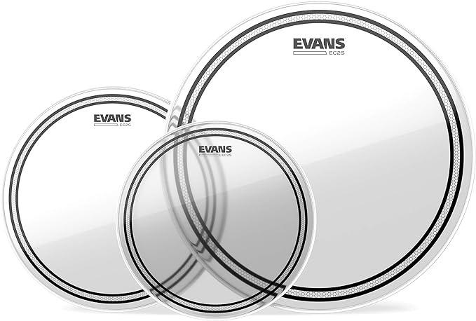 Evans Drumheads EC2S Clear Pack 12", 13" and 16"