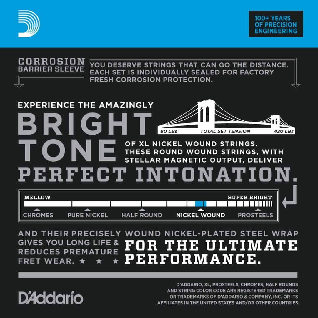 D'Addario EXL165TP Nickel Wound Regular Long Scale Bass Strings 2 Sets 45-105 Gauge