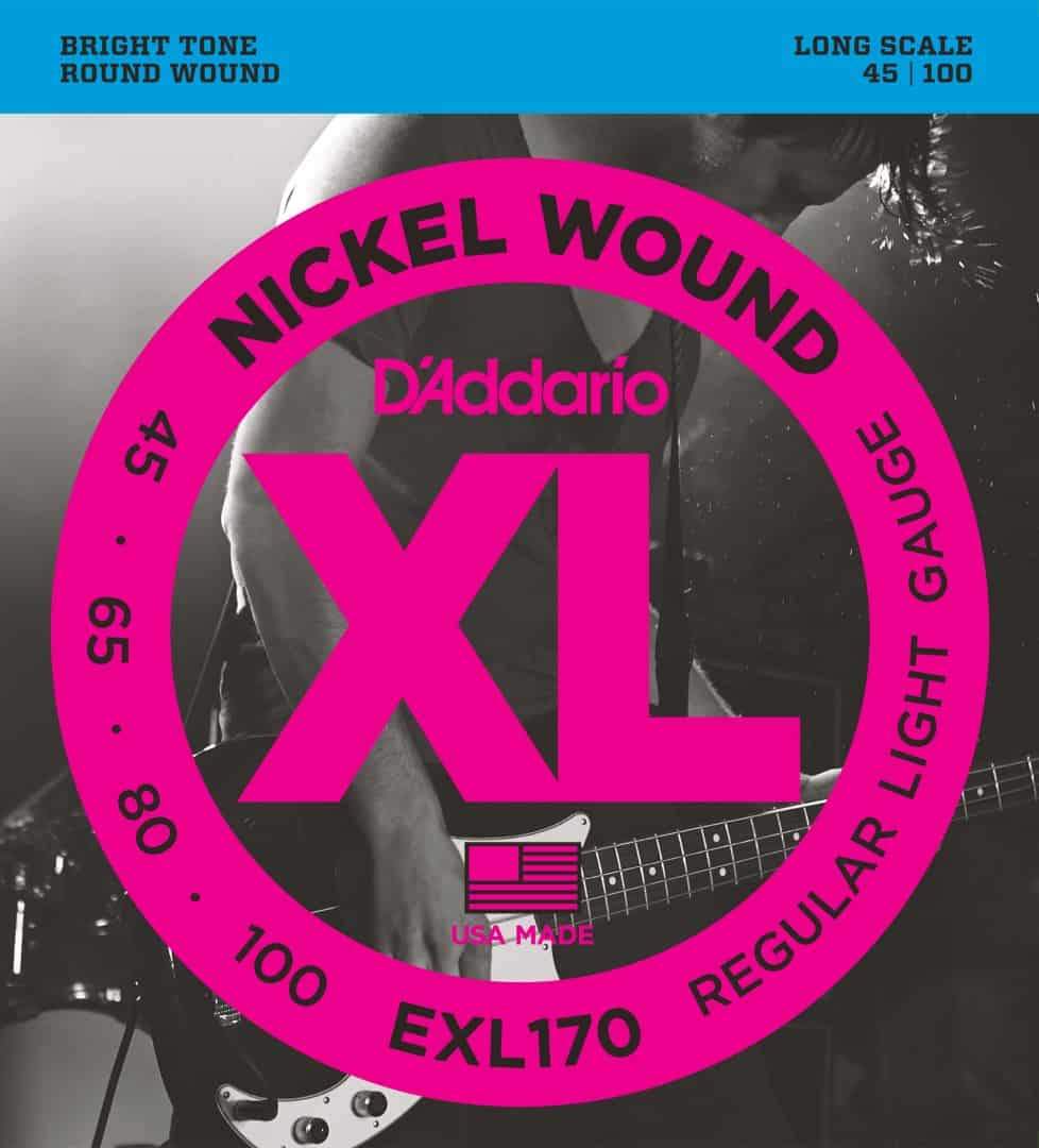 D'Addario EXL170 Regular Light Long Scale Bass Strings 45-100 Gauge