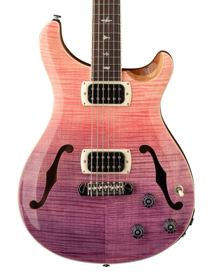 PRS SE Ed Sheeran Hollowbody I Piezo Baritone Electric Guitar in Pink Ombre