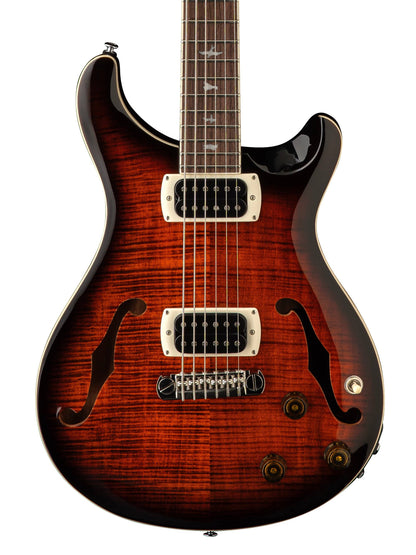 PRS SE Ed Sheeran Hollowbody I Piezo Baritone Electric Guitar in Orange Tiger Smokeburst