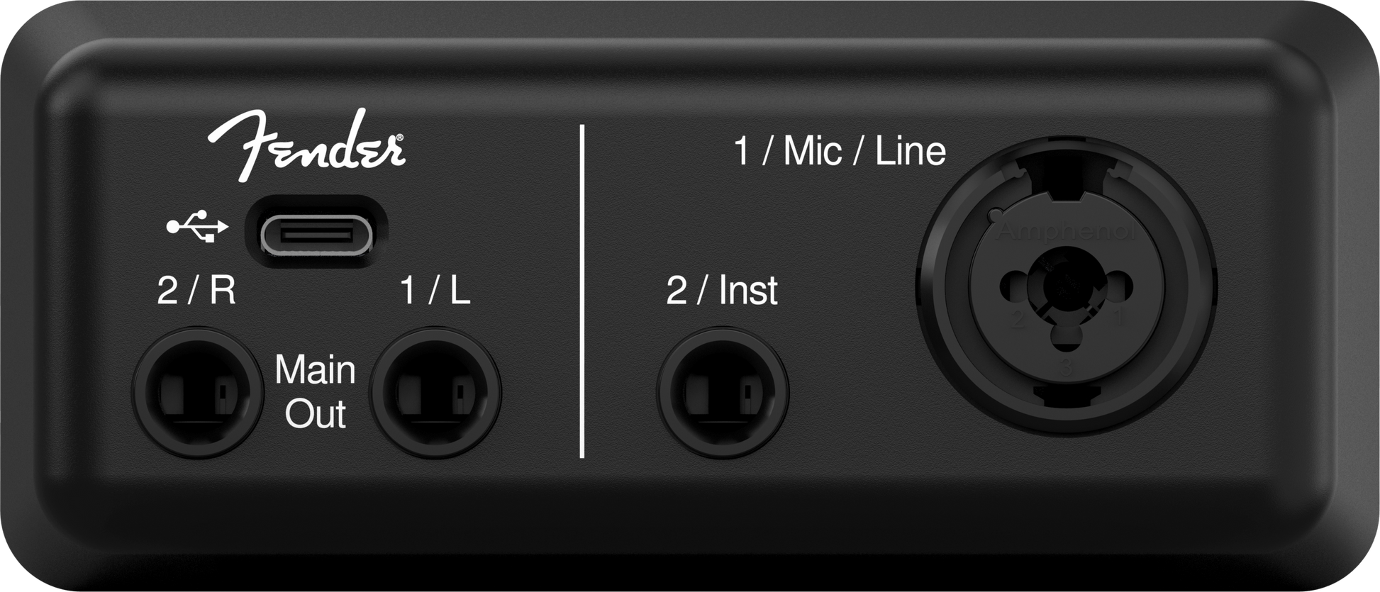 Fender AudioBox GO Ultra-Compact Mobile 2x2 USB-C Audio Interface in Black