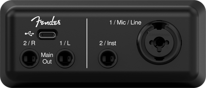 Fender AudioBox GO Ultra-Compact Mobile 2x2 USB-C Audio Interface in Black