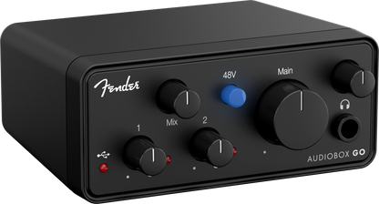 Fender AudioBox GO Ultra-Compact Mobile 2x2 USB-C Audio Interface in Black