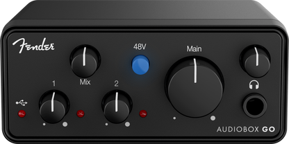 Fender AudioBox GO Ultra-Compact Mobile 2x2 USB-C Audio Interface in Black