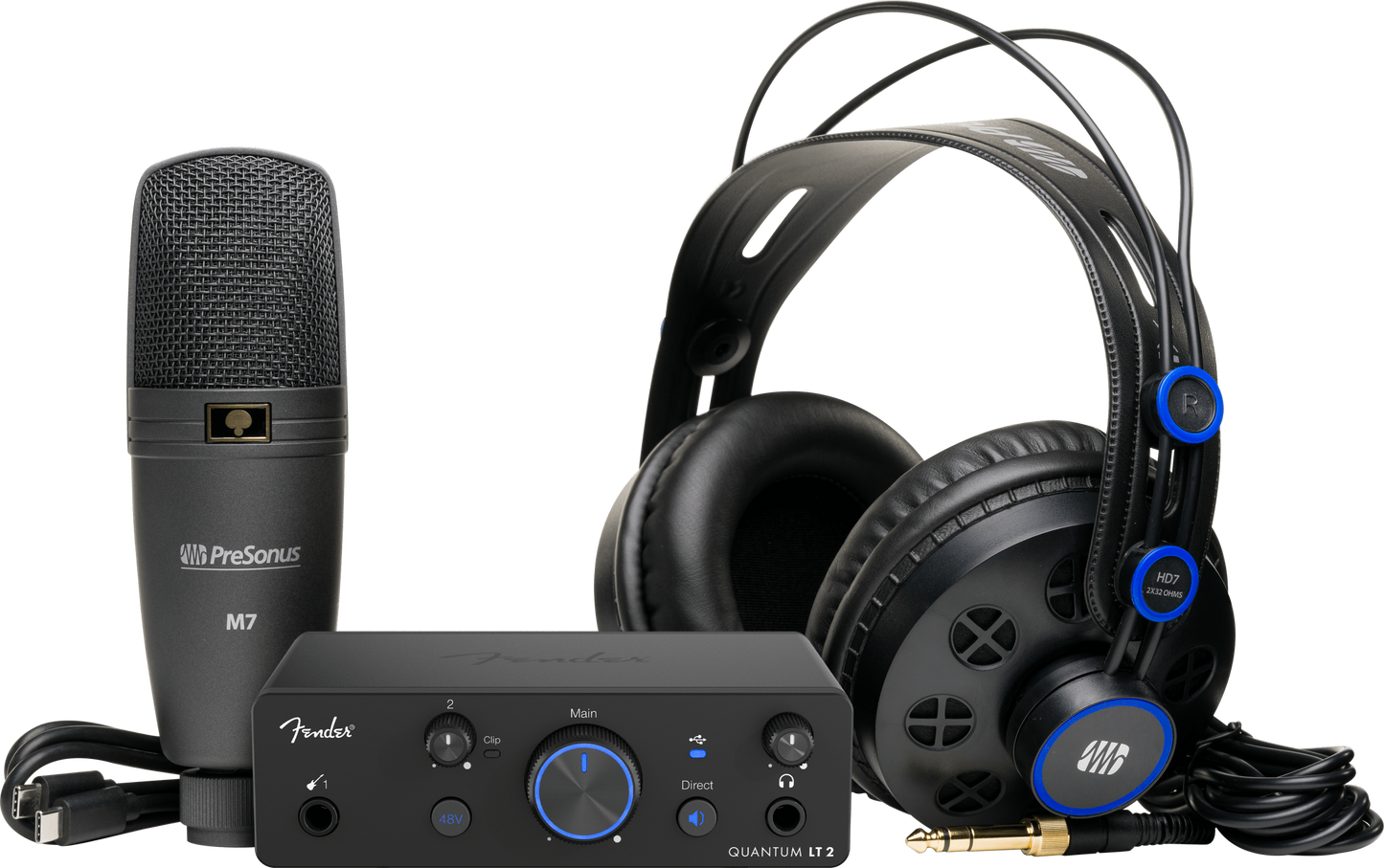 Fender Quantum LT2 Creator Bundle Interface, Heaphones & Microphone