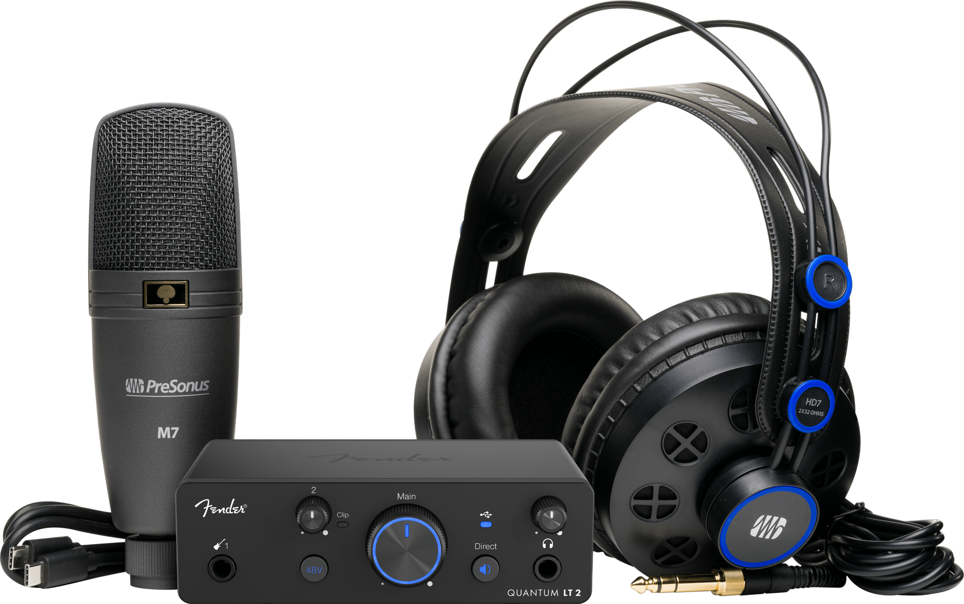 Fender Quantum LT2 Creator Bundle Interface, Heaphones & Microphone
