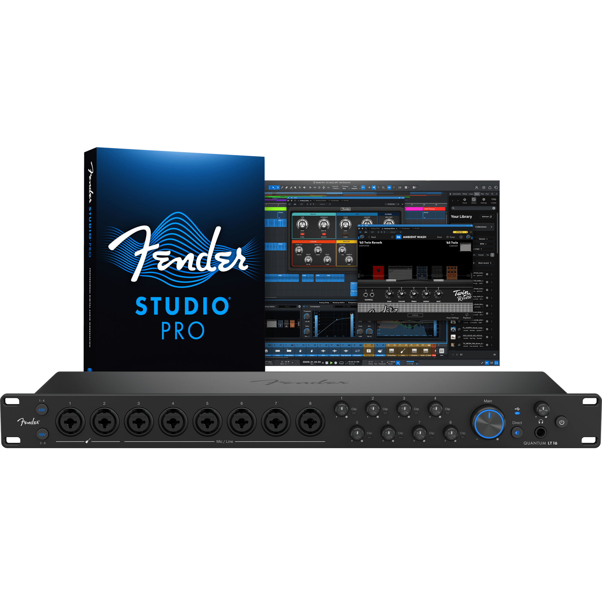 Fender Quantum LT16 16x8 24 bit / 192 kHz USB-C Audio Interface