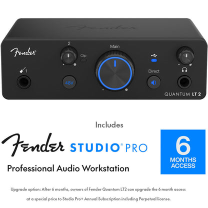 Fender Quantum LT2 2x2 24 bit / 192 kHz USB-C Audio Interface