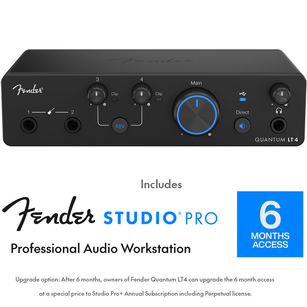 Fender Quantum LT4 4x2 24 bit / 192 kHz USB-C Audio Interface