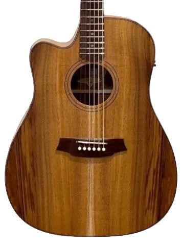 Cole Clark FL2EC-LH-BLBLR Left-Handed Acoustic-Electric Guitar in Natural