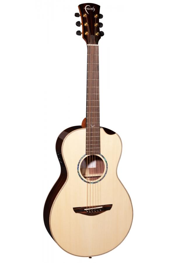 Faith HiGloss Mercury Parlour Electro Acoustic Scoop in Natural