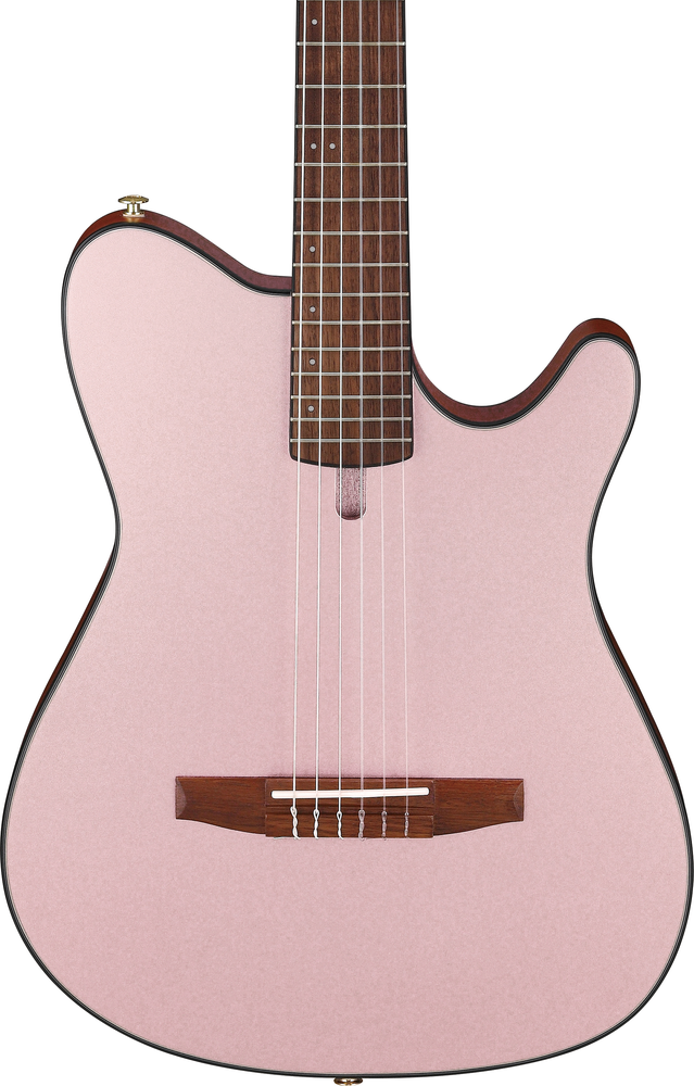 Ibanez FRH10N RGF Nylon String Acoustic Electric Guitar in Rose Gold Metallic Flat