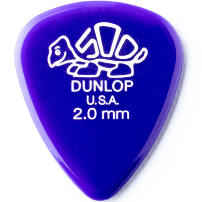 Jim Dunlop Delrin 500 Standards 2.0mm Players 12 Pack